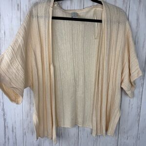 Joie cream linen knit sweater cardigan Small